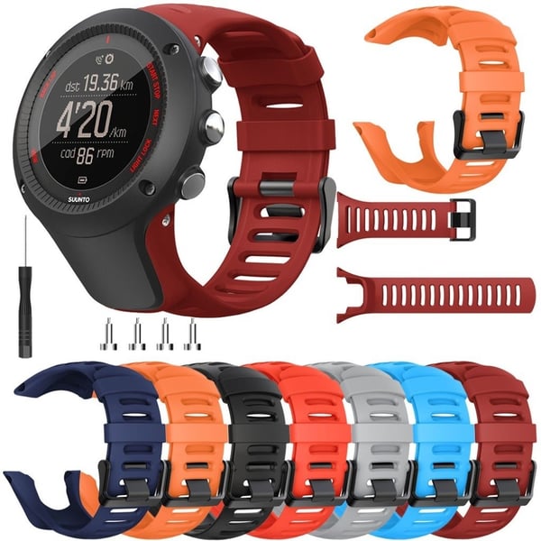 Suunto Ambit3 kestävä silikoninen ranneke - Punainen