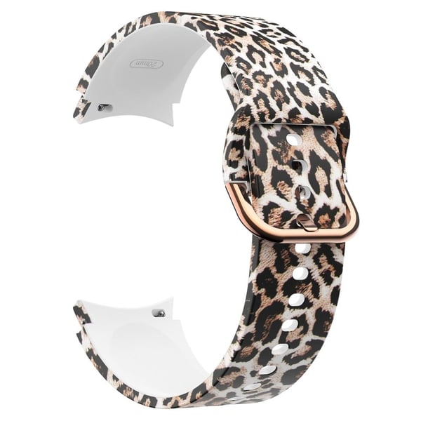 Samsung Galaxy Watch 5 (44mm) / (40mm) / Pro mønster trykt silikonklokkerem - Brun Leopard