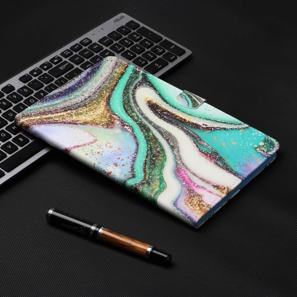 Lenovo Tab M10 / M10 FHD Plus Vibrant Mønster Lær Etui - Glittery Element