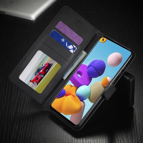 LC.IMEEKE Samsung Galaxy A21s Flip Etui - Svart