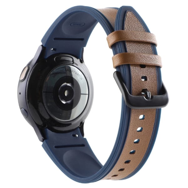 Samsung Galaxy Watch 5 / 4 / 3 urrem i ægte læder og silikone - Blå / Blå Samsung Galaxy Watch 5 / 4 / 3 urrem i ægte læder og silikone - Blå / Blå