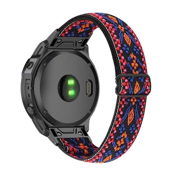26 mm elastisk nylon-urrem til Garmin- og Coros-ure med værktøj - Lyserød / Orange 26 mm elastisk nylon-urrem til Garmin- og Coros-ure med værktøj - Lyserød / Orange