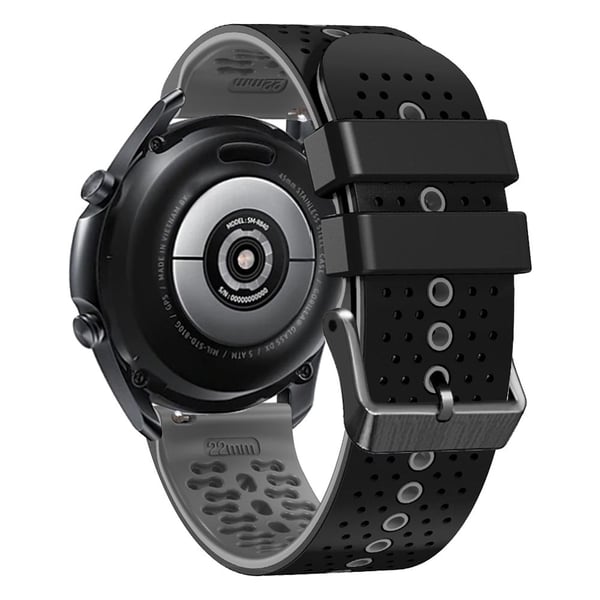 22 mm universal urrem med to farver - Sort / Grå