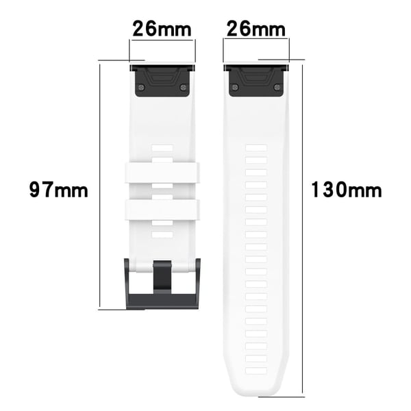26 mm tofarvet tekstureret silikoneurrem til Garmin-ur - Sort / Orange
