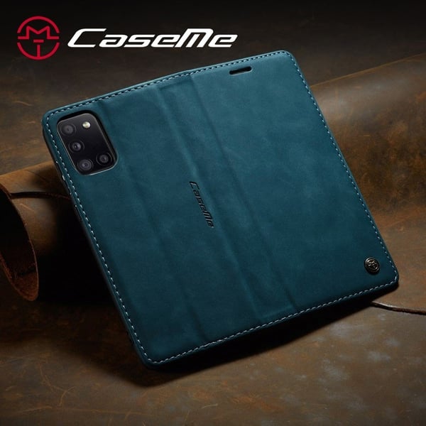 CaseMe Samsung Galaxy A31 Vintage Etui - Grønn