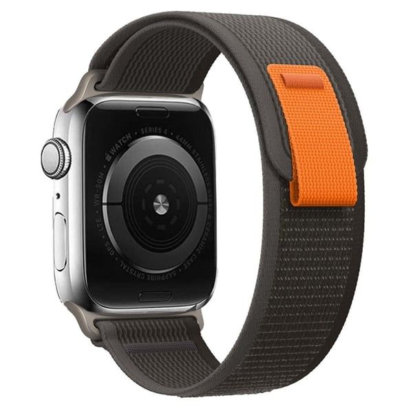 Apple Watch Series 8 (45mm) / Watch Ultra nylon urrem - Sort / Grå