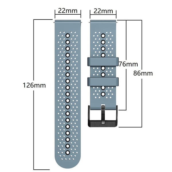 22 mm universal urrem med to farver - Orange / Sort