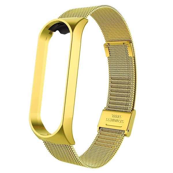 Xiaomi Mi Smart Band 4 / 3 klockarmband i rostfritt stål - Guld