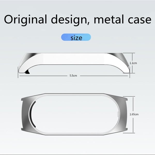 Xiaomi Mi Smart Band 4 / 3 klokkerem i rustfritt stål - Gull