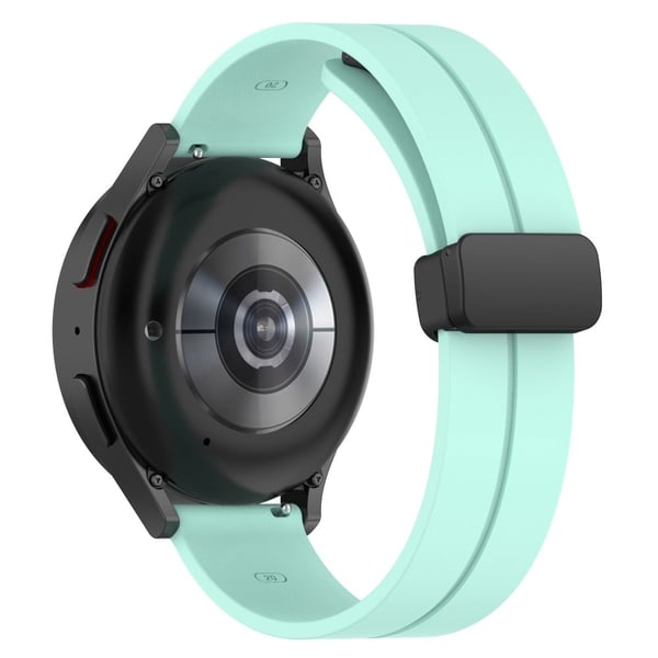 20 mm universal klokkerem i silikon med magnetisk foldespenne - Blågrønn