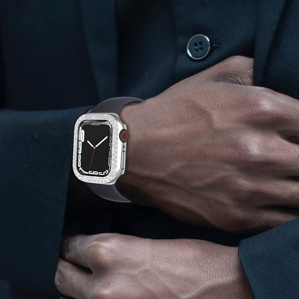 Apple Watch SE 2022 (40 mm) deksel med rhinestone-dekor - Sølv