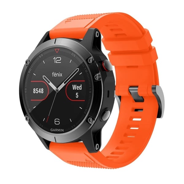 Garmin Fenix 5 slitesterkt silikonarmbånd - Oransje