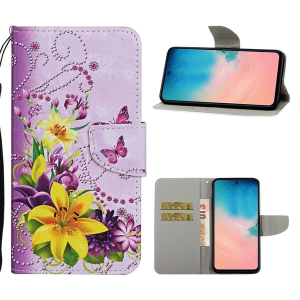 Wonderland Samsung Galaxy S20 Flippetui - Gul Blomst