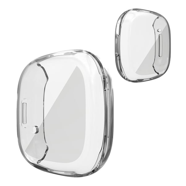 Fitbit Sense / Versa 3 galvaniseringsveske med rund kant - Gjennomsiktig