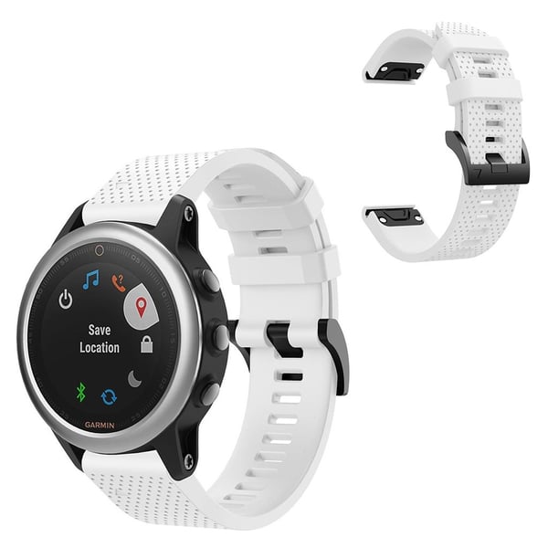 Stilig silikonklokkearmbånd for Garmin Fenix 5S - Hvit