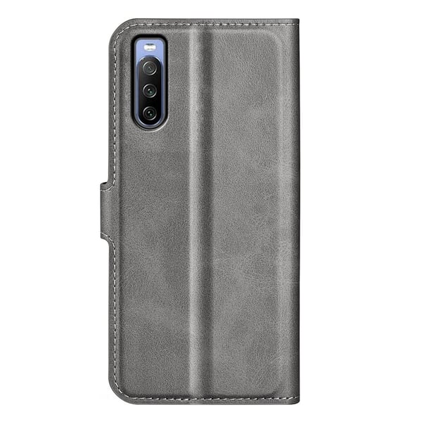 Sony Xperia 10 IV nahkainen lompakokkotelo - Harmaa