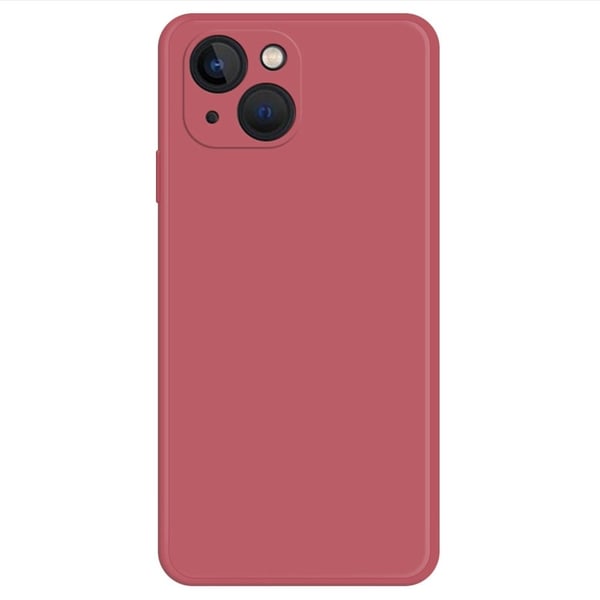 Avfaset gummiert anti-falldeksel for iPhone 13 Mini - Rød