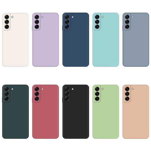 Avfaset gummiert anti-falldeksel for Samsung Galaxy S22 - Svart