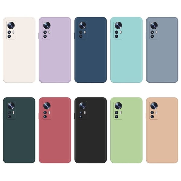 Skråt anti-drop gummibelagt cover til Xiaomi 12S / 12X / 12 - Grå Blå