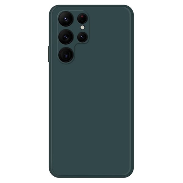 Avfaset gummiert anti-falldeksel for Samsung Galaxy S22 Ultra - Svartgrønn