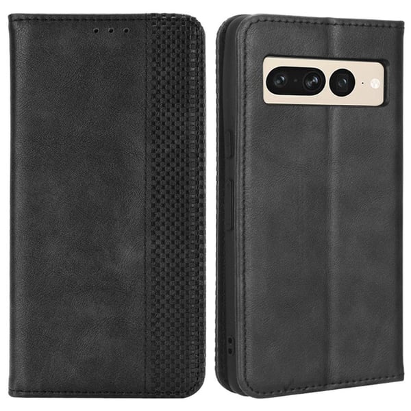 Bofink Vintage Google Pixel 7 Pro Læder Etui - Sort