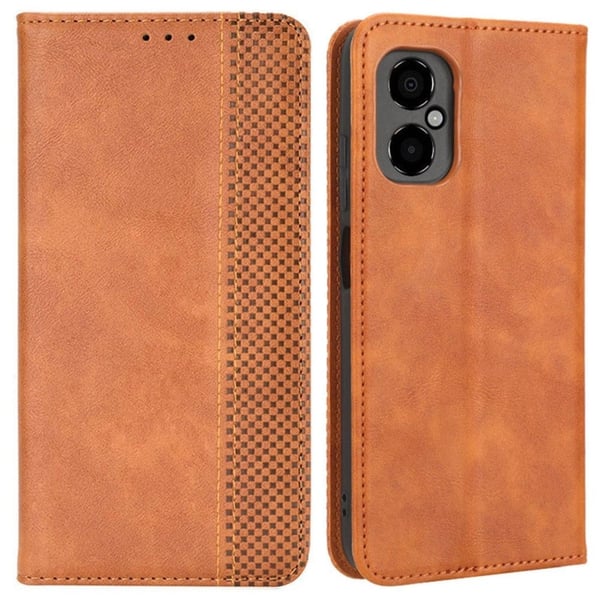 Bofink Vintage Xiaomi Poco M4 5G Læretui - Brun