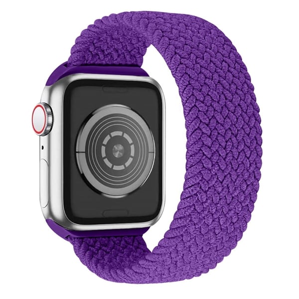 Apple Watch Series 8 (41 mm) elastisk vevd klokkerem - Lilla / Størrelse: Xl
