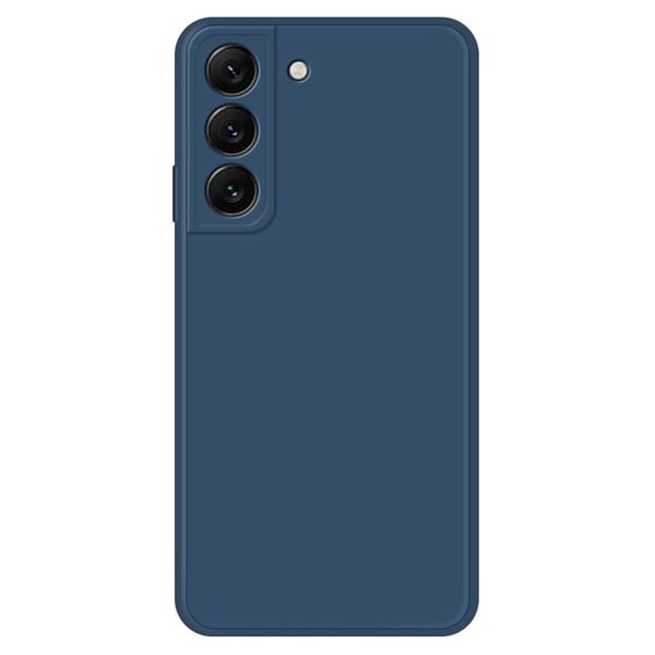 Avfaset gummiert anti-falldeksel for Samsung Galaxy S22 Plus - Mørkeblå