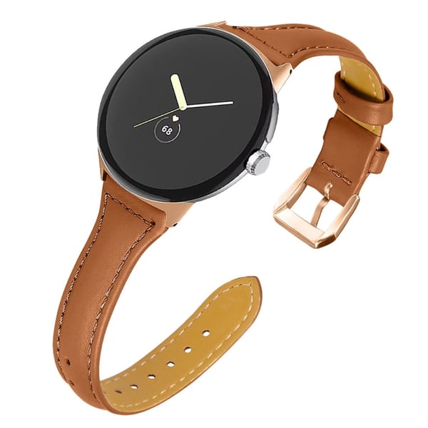 Google Pixel Watch Urrem i ægte læder - Brun
