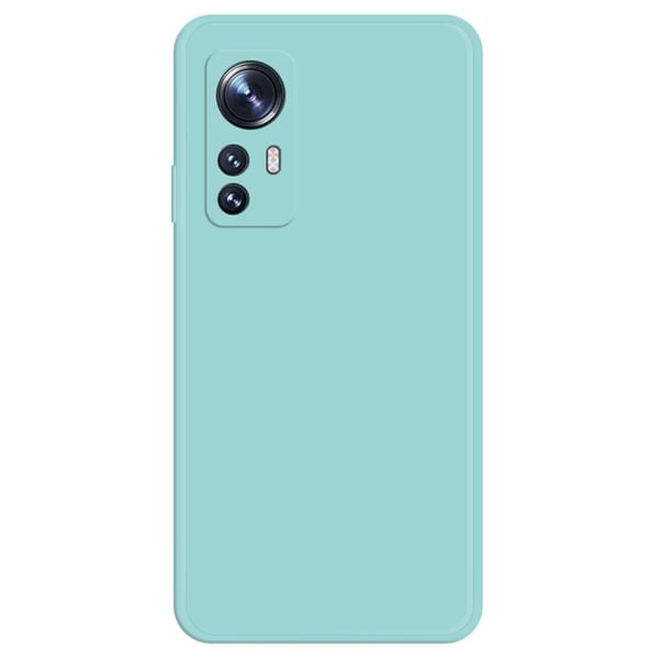 Skråt anti-drop gummibelagt cover til Xiaomi 12S / 12X / 12 - Cyan