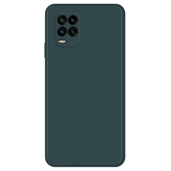 Faset anti-drop gummiert deksel for Xiaomi Mi 10 Lite 5G - Svartgrønn