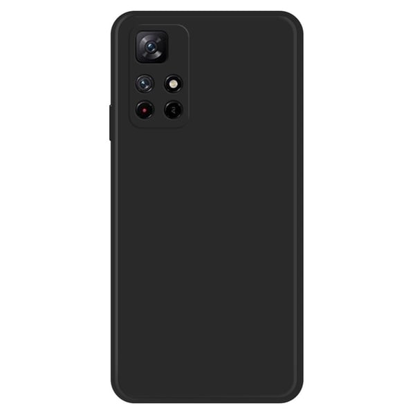 Avfaset anti-drop gummiert deksel for Xiaomi Poco M4 Pro 5G - Svart