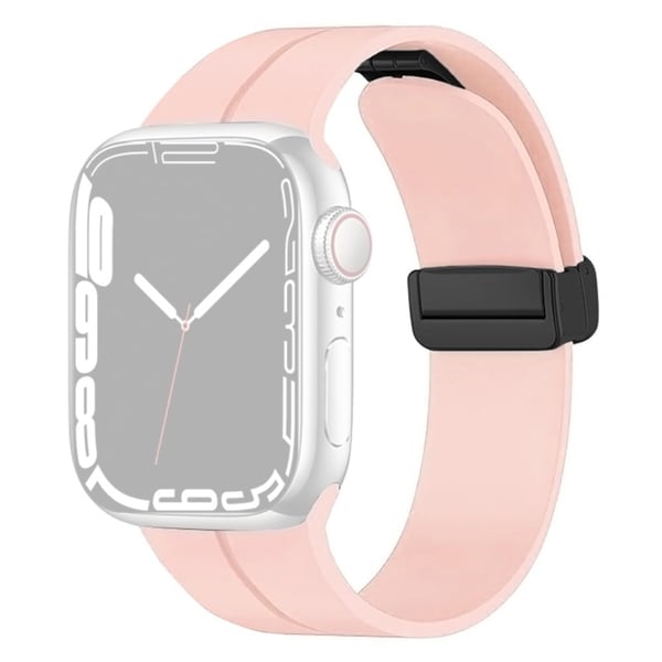 Apple Watch Series 8 (45mm) / Watch Ultra nifty line på silikoneurrem - Lyserød Apple Watch Series 8 (45mm) / Watch Ultra nifty line på silikoneurrem - Lyserød