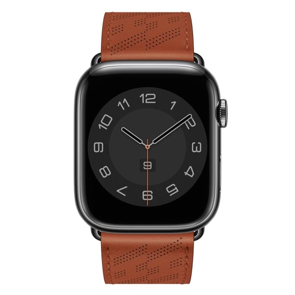 Apple Watch Series 8 (45 mm) / Watch Ultra klokkerem i ekte skinn - Rød