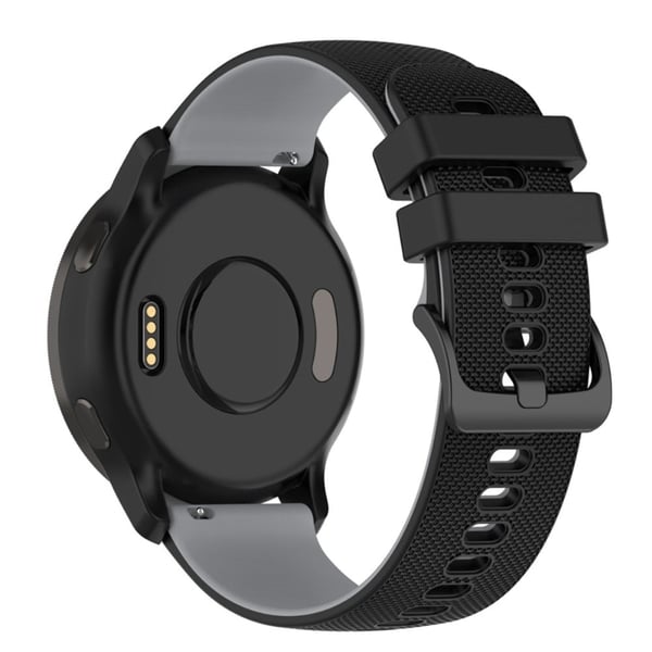 Huawei Watch GT Runner / Watch Buds / Watch 3 Pro tofarget klokkerem i silikon - Svart / Grå