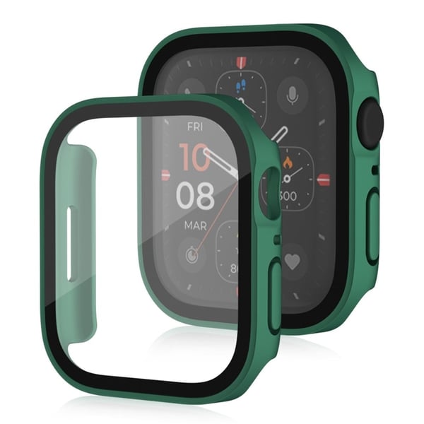Apple Watch Series 8 (41 mm) frostet deksel med herdet glass - Grønn Apple Watch Series 8 (41 mm) frostet deksel med herdet glass - Grønn