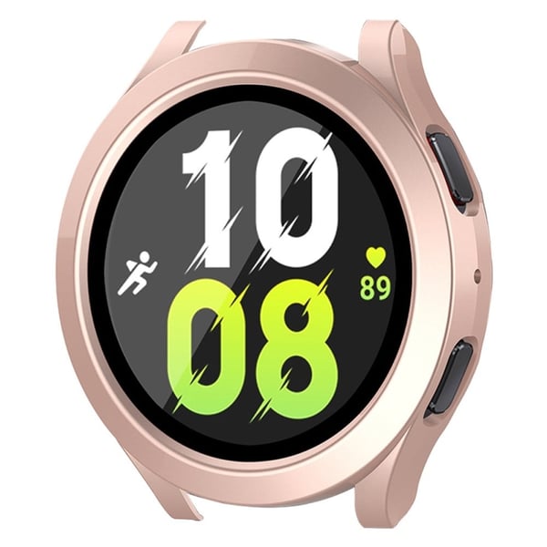 HAT-PRINCE Samsung Galaxy Watch 5 (44mm) / 4 (44mm) deksel med herdet glass - Rose Gull HAT-PRINCE Samsung Galaxy Watch 5 (44mm) / 4 (44mm) deksel med herdet glass - Rose Gull