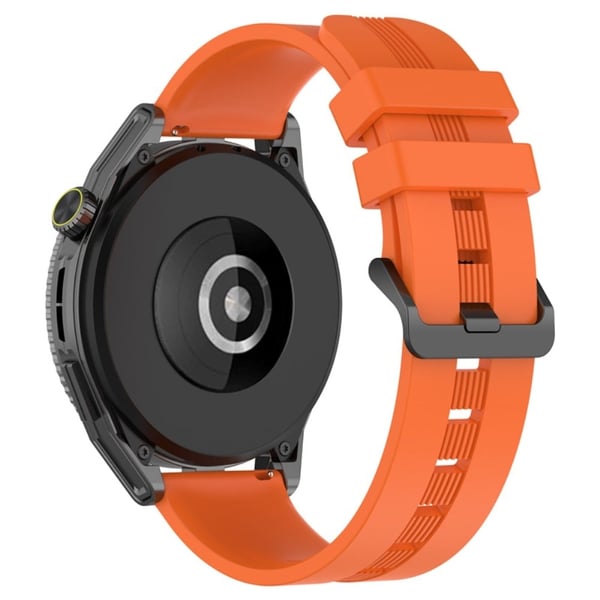 22 mm universal urrem i struktureret silikone - Orange