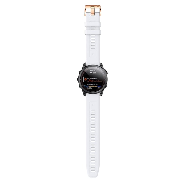 Silikonklokkerem til Garmin Fenix 7S - Hvit
