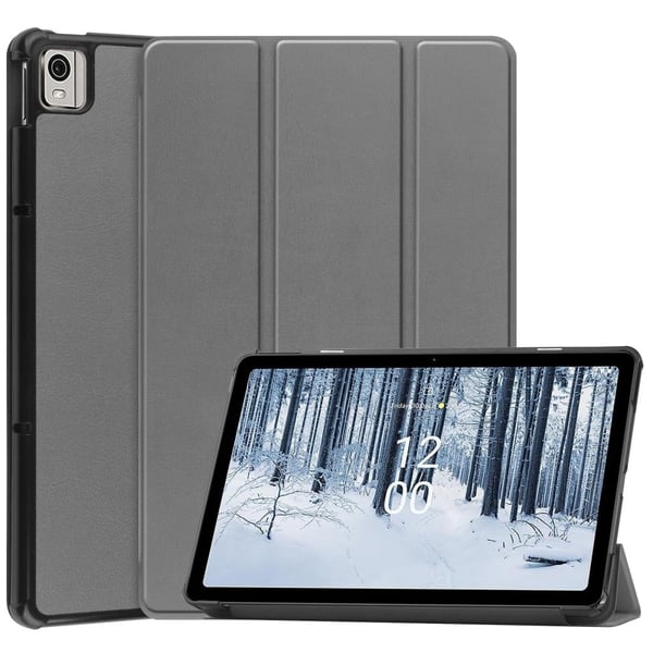 Tri-fold skinnstativveske for Nokia T21 - Grå