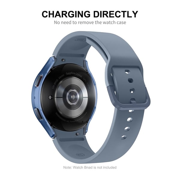 HAT-PRINCE Samsung Galaxy Watch 5 (40mm) / 4 (40mm) deksel med herdet glass - Matt Sølv