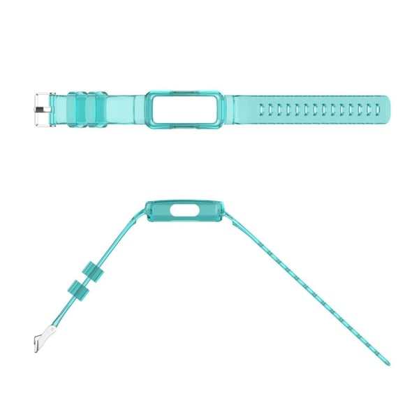 Fitbit Inspire 3 silikoneurrem med cover - Gennemsigtig Blå
