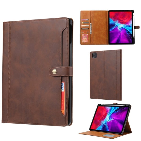 iPad Air (2022) / Air (2020) flip-etui i skinn - Brun