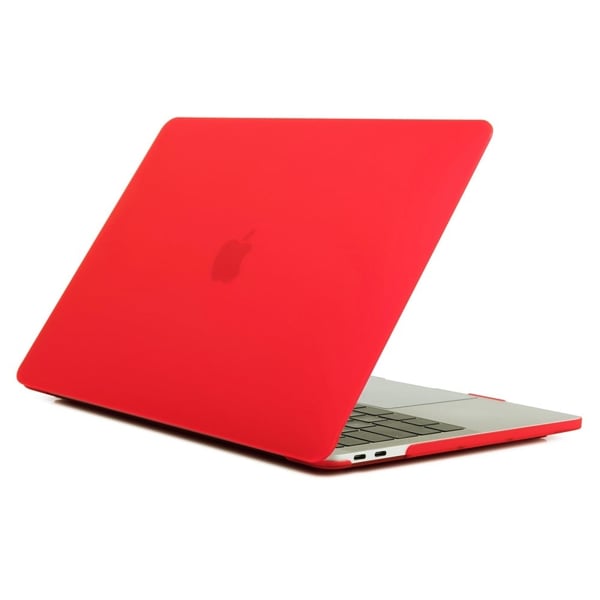 MacBook Pro 13 M2 (A2338, 2022) / (A2251, A2289, 2020) / (Touch Bar) (A1705, A1989, A2159) / (Uten Touch Bar) (A1708) matt deksel - Rød