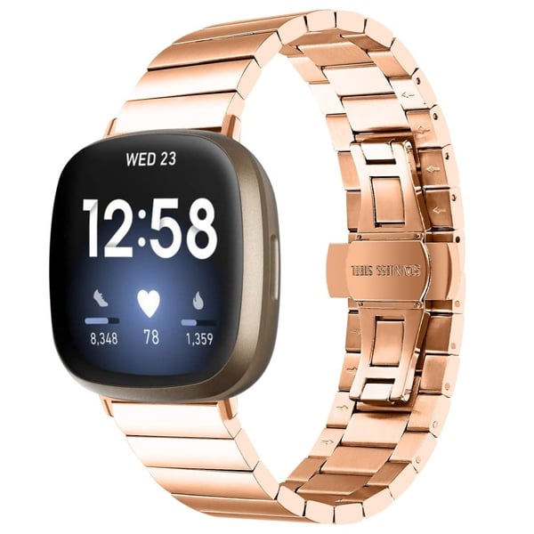 Fitbit Sense 2 / Versa 4 metallikellon hihna - Ruusukulta