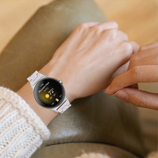 Klockarmband i resinstil till Google Pixel Watch - Pärlvit