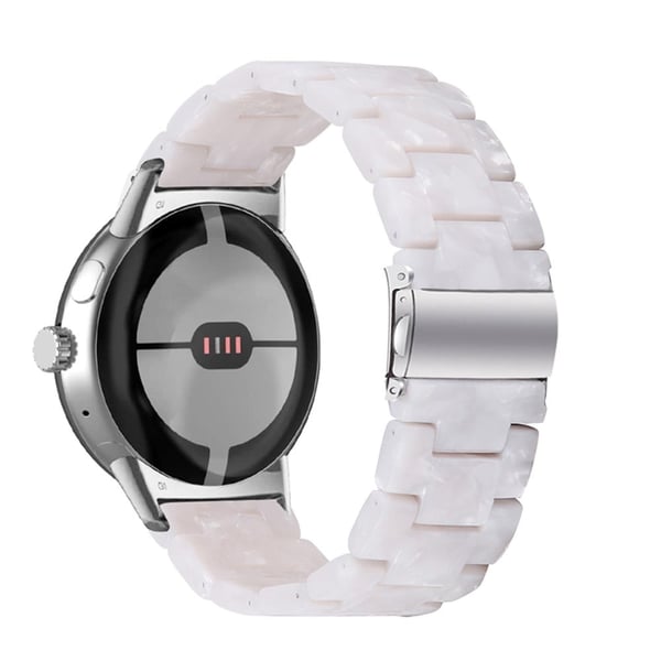 Klockarmband i resinstil till Google Pixel Watch - Pärlvit