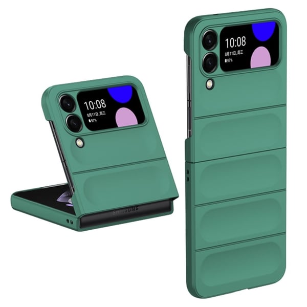 Pehmeä kahva muotoiltu kuori Samsung Galaxy Z Flip4 - Vihreä Pehmeä kahva muotoiltu kuori Samsung Galaxy Z Flip4 - Vihreä