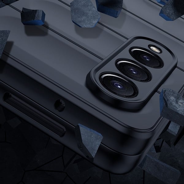 Pehmeä kahva muotoiltu kuori Samsung Galaxy Z Fold3 5G - Taivaansininen