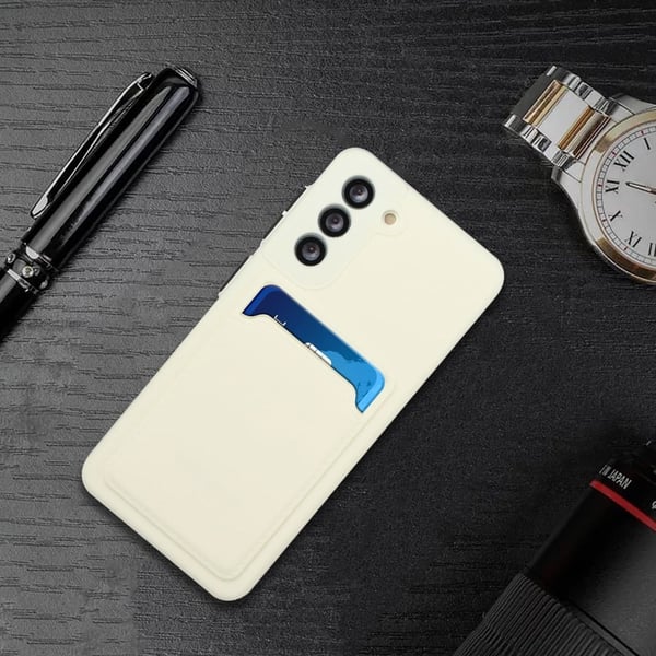 Cover med Kortholder til Samsung Galaxy S23 Plus - Hvid